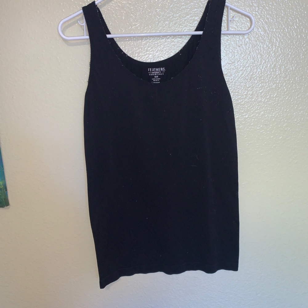 Black maternity tank top size OS